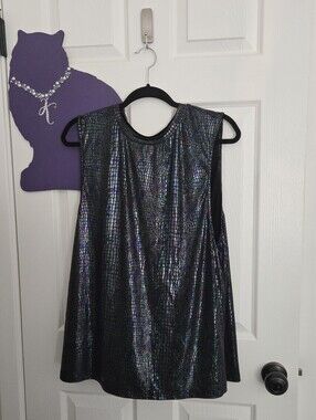 Iridescent Sleeveless Blouse